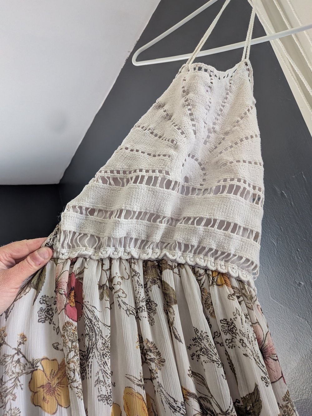 Taylor & Sage Floral Maxi Smocked Top Dress